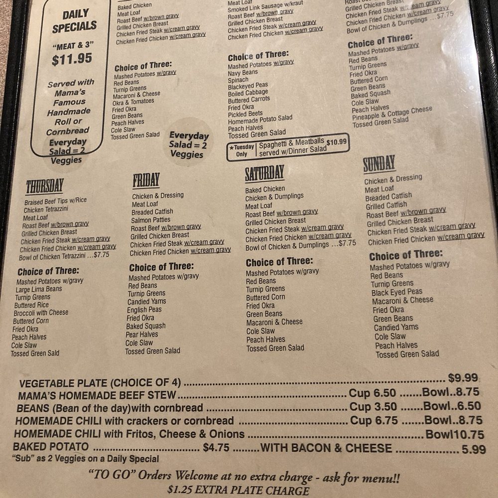Mama's Daughters' Diner - Menu - Soul Food Near Me - Dallas, Texas Mama's Daughters' Diner - Menu - Soul Food Near Me - Dallas, Texas