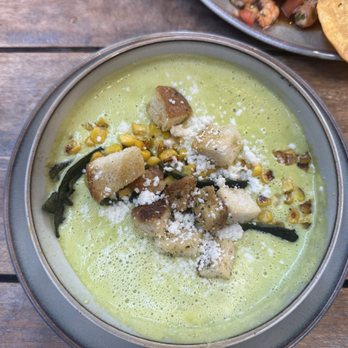 Andrade’s Cafe By The Bay - Cream de elote soup - Mexican Near Me - Long Beach, California