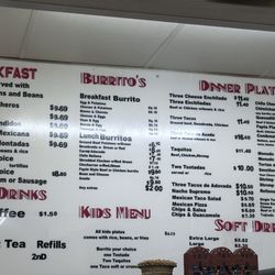 Alicia Burrito Express - Menu