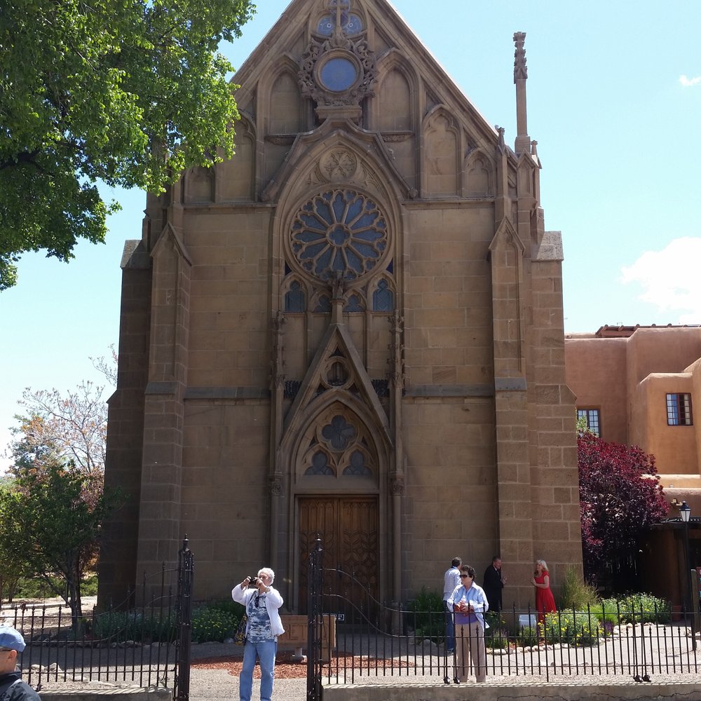 Loretto Chapel - Outside of front of chapel. - Churches Near Me - Santa Fe, New Mexico Loretto Chapel - Outside of front of chapel. - Churches Near Me - Santa Fe, New Mexico