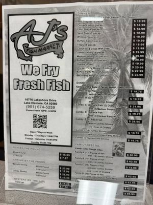 Menu photo 8 AJ'S Fish Market Lake Elsinore, CA Menu photo 8 AJ'S Fish Market Lake Elsinore, CA