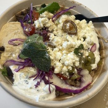 SAJJ Mediterranean - Steak and falafel salad bowl - Mediterranean Near Me - San Francisco, California SAJJ Mediterranean - Steak and falafel salad bowl - Mediterranean Near Me - San Francisco, California