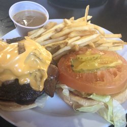 Whiskey Creek - Western burger.  Everything on it hand made 8oz patty