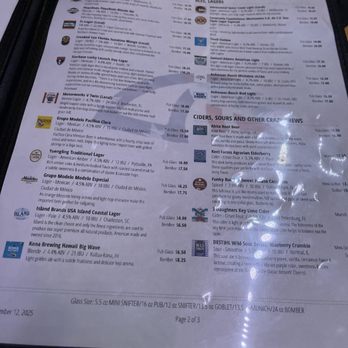 Rising Tide Tap And Table - Partial beer menu - American Near Me - Cape Canaveral, Florida Rising Tide Tap And Table - Partial beer menu - American Near Me - Cape Canaveral, Florida