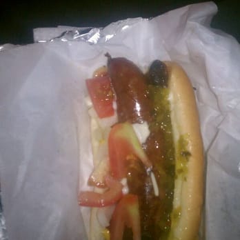 Hot Dog Stand - Yummy! Polish Dog with Bacon! - Food Stands Near Me - Oakland, California Hot Dog Stand - Yummy! Polish Dog with Bacon! - Food Stands Near Me - Oakland, California