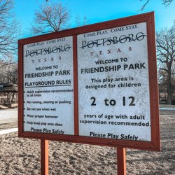 Friendship Park - Ages & playground rules.