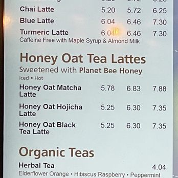 Blenz Coffee Whistler - Menu 3/3 tea based drinks - Coffee & Tea Near Me - Whistler, British Columbia