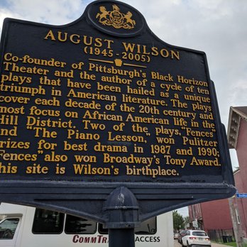 August Wilson House - Historical Marker in front of the home. - Performing Arts Near Me - Pittsburgh, Pennsylvania