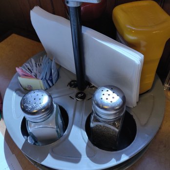 Studio Diner - Film reel condiment holder. Cool - American Near Me - San Diego, California Studio Diner - Film reel condiment holder. Cool - American Near Me - San Diego, California