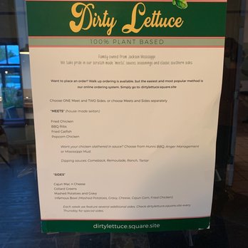 Dirty Lettuce - Menu as of 10/2021 - Vegan Near Me - Portland, Oregon