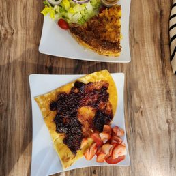 Quiche Lorraine and Oliva crepe