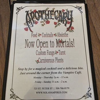 Vampire Cafe - Cafes Near Me - New Orleans, Louisiana