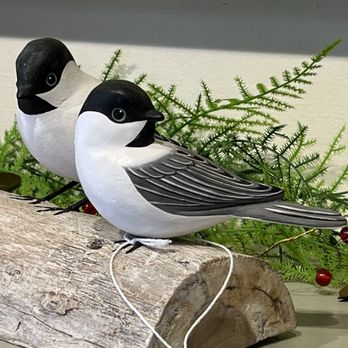 The Audubon Shop - carved chickadees - Home & Garden Near Me - Madison, Connecticut The Audubon Shop - carved chickadees - Home & Garden Near Me - Madison, Connecticut