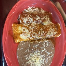 El Azteca - B Lunch burrito & enchilada. 6.99
