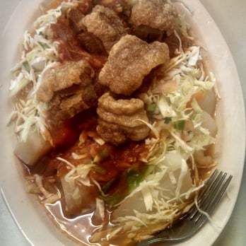 Super Pollo Restaurant - Yuca con Chicharron - Honduran Near Me - Chicago, Illinois
