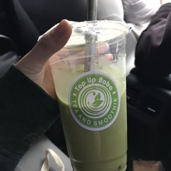Top Up - Green Thai Milk Tea - Bubble Tea Near Me - Alameda, California