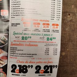 Pizza Ste-Rose - Menu November 2022