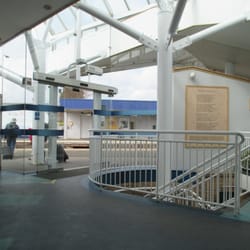 Kirkcaldy Railway Station - Entrance to platform one. Photo. April 2015.