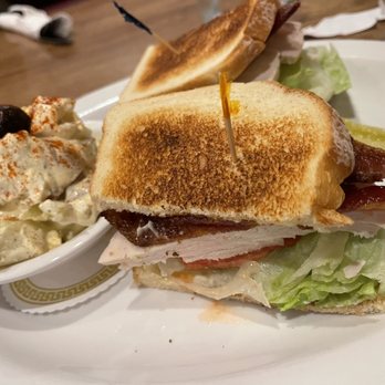 Cousins' - Club Sandwich with side of potato salad - Sandwiches Near Me - The Dalles, Oregon Cousins' - Club Sandwich with side of potato salad - Sandwiches Near Me - The Dalles, Oregon