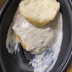 McDonald's - Biscuits n gravy usually good, but today I guess the other part of the biscuit was an afterthought.