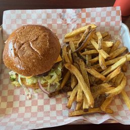 Classic Burger & seasoned fries Classic Burger & seasoned fries
