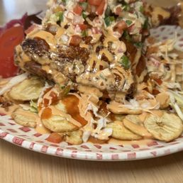 Pollo Frito Con Tajadas