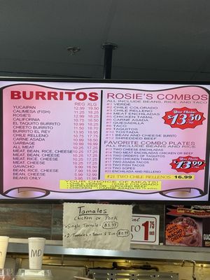 Menu photo 1 Rosie's Yucaipa, CA