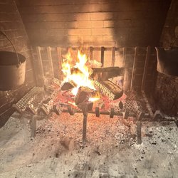Cracker Barrel Old Country Store - The fire in the fireplace -- feels great on a cold day!