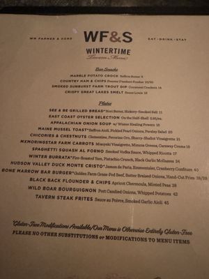 Menu photo 1 Wm Farmer & Sons Hudson, NY Menu photo 1 Wm Farmer & Sons Hudson, NY