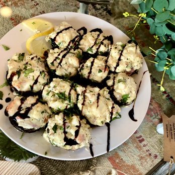 At Your Breck And Call - Lobster and mascarpone stuffed mushrooms - Food Delivery Services Near Me At Your Breck And Call - Lobster and mascarpone stuffed mushrooms - Food Delivery Services Near Me