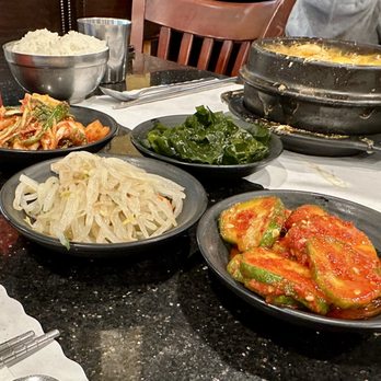 Cho Dang Tofu & BBQ - Sides that come with the tofu soup - Korean Near Me - Montrose, California Cho Dang Tofu & BBQ - Sides that come with the tofu soup - Korean Near Me - Montrose, California
