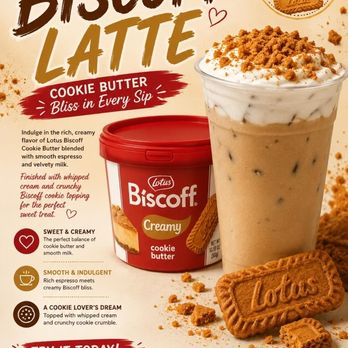 Coffee Heaven - Biscoff cookie crumbs top this amazing butter cookie drink, this is a latte that will delight to the last sip - Coffee & Tea Near Me - Eden Prairie, Minnesota Coffee Heaven - Biscoff cookie crumbs top this amazing butter cookie drink, this is a latte that will delight to the last sip - Coffee & Tea Near Me - Eden Prairie, Minnesota
