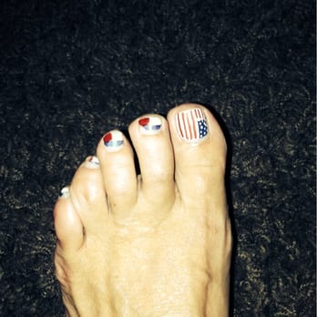 LA Nails - I got this pedicure 3 weeks ago. Still holding up nicely. She drew designs free-hand!! Would definitely go back. - Nail Salons Near Me - Belle Vernon, Pennsylvania LA Nails - I got this pedicure 3 weeks ago. Still holding up nicely. She drew designs free-hand!! Would definitely go back. - Nail Salons Near Me - Belle Vernon, Pennsylvania