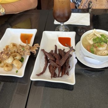 Thai 4 You - Fried squid, Thai beef jerky, chicken and shrimp rice soup - Noodles Near Me - Rockledge, Florida Thai 4 You - Fried squid, Thai beef jerky, chicken and shrimp rice soup - Noodles Near Me - Rockledge, Florida