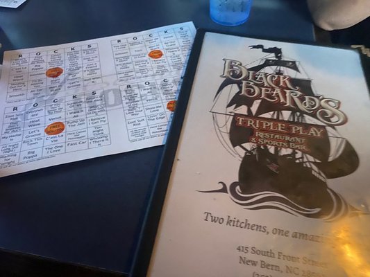 Menu photo 1 Blackbeard's Triple Play Restaurant and Bar New Bern, NC