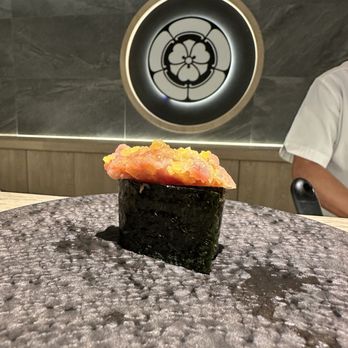 Kuramoto - Toro with pickled radish - Sushi Bars Near Me - Tustin, California Kuramoto - Toro with pickled radish - Sushi Bars Near Me - Tustin, California