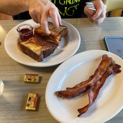 French toast with a side of bacon