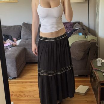 Seang Tailors - I asked for a low waist elastic band skirt alteration from a high waisted skirt that wouldn't zip - Sewing & Alterations Near Me - Los Angeles, California Seang Tailors - I asked for a low waist elastic band skirt alteration from a high waisted skirt that wouldn't zip - Sewing & Alterations Near Me - Los Angeles, California