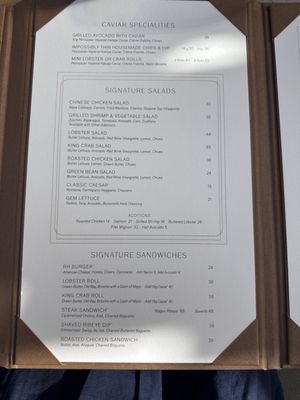 Menu photo 1 RH Rooftop Restaurant at RH Palo Alto Palo Alto, CA Menu photo 1 RH Rooftop Restaurant at RH Palo Alto Palo Alto, CA
