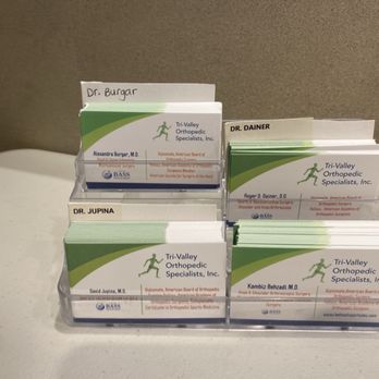 Kambiz Behzadi, M.D. - Cards from the Different Orthopedic Physicians who Practice in this office ! - Sports Medicine Near Me - Pleasanton, California
