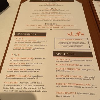 Gianni's Cafe - Entree menu - Italian Near Me - Palatine, Illinois