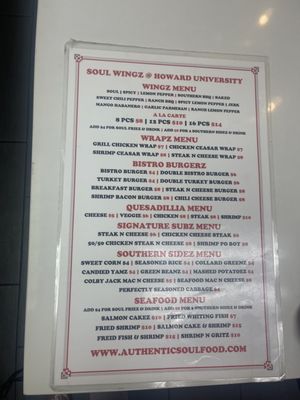 Menu photo 4 Soul Wingz Washington, DC, DC