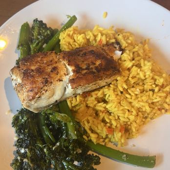 Seafire Grill - Pan seared grouper with rice and broccolini. Could live without the rice, but the fish and broccolini Illini were so good! - Seafood Near Me - New Port Richey, Florida Seafire Grill - Pan seared grouper with rice and broccolini. Could live without the rice, but the fish and broccolini Illini were so good! - Seafood Near Me - New Port Richey, Florida