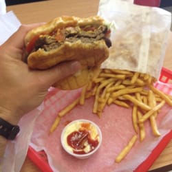 Best Burger - Double cheeseburger eating in progress!