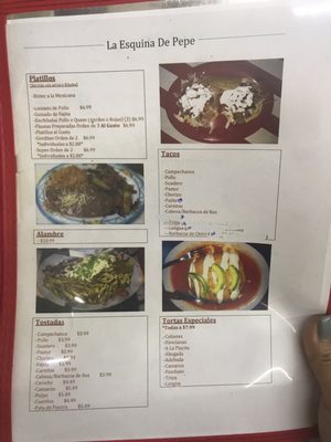 Menu photo 2 La Esquina De Pepe #2 Irving, TX