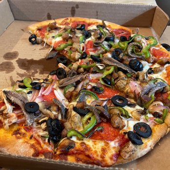 Piece O' Pizza - Grourmet with sausage, pepperoni, meatball, mushroom, onions, green peppers, and black olives. Added anchovies. - Pizza Near Me - Torrance, California