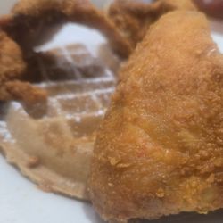 The Arnett Cafe - Chicken & Cinnamon Roll Flavored Waffles.