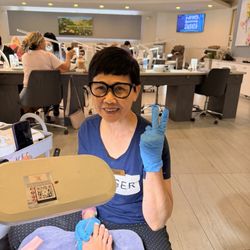 I had the sweetest Ms Lee take care of me today for my birthday pedicure!!