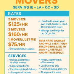 Stack & Go Movers - Special promo: give yelp review the day of during payment for 20$ off.