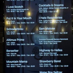 Stay Tuned Brewing - Menu